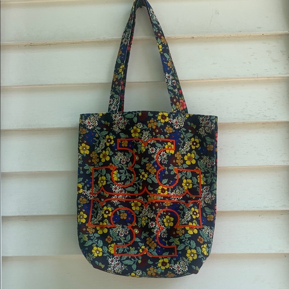 Tory Burch Wallpaper Floral Canvas Tote - Picture 3 of 6